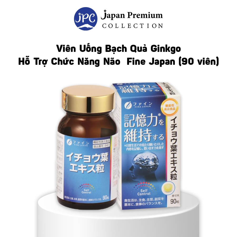 Viên Uống Bạch Quả Ginkgo Biloba Extract Fine Japan Hỗ Trợ Chức Năng Não - Fine Japan (90 viên)