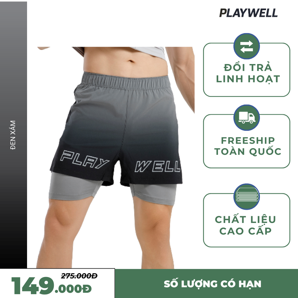 Quần Short thể thao nam Ombre PW10241