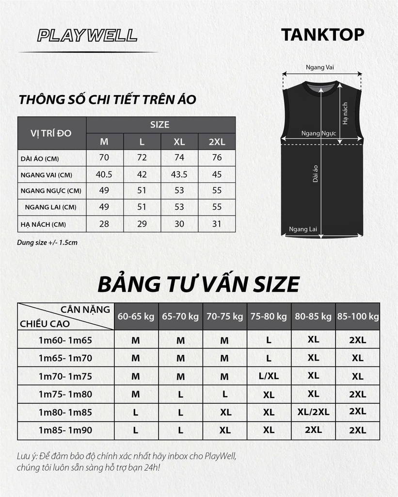 Combo 3 Áo Ba Lỗ Nam Basic Playwell TA0526 | Thoáng Mát - Form Regular - Dễ Phối Đồ