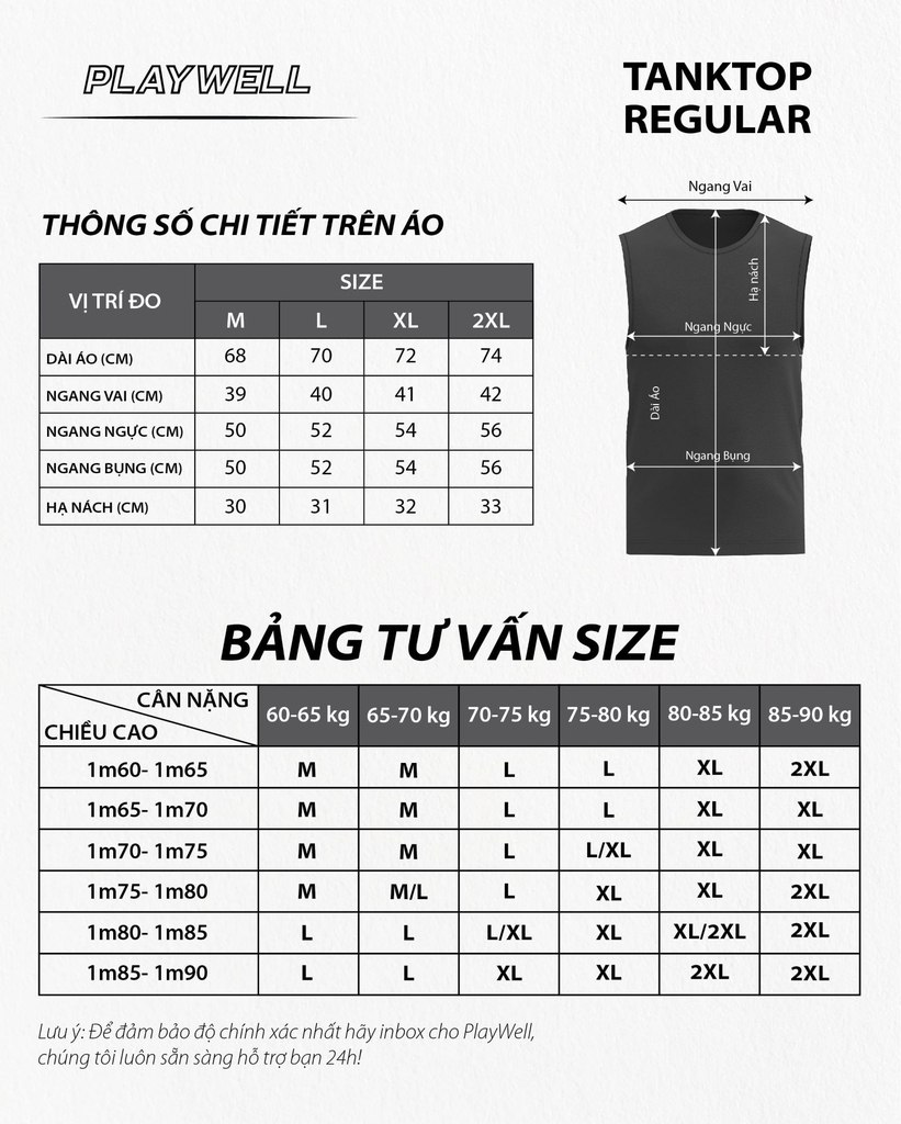 Áo ba lỗ Playwell Arrow Mesh 10243