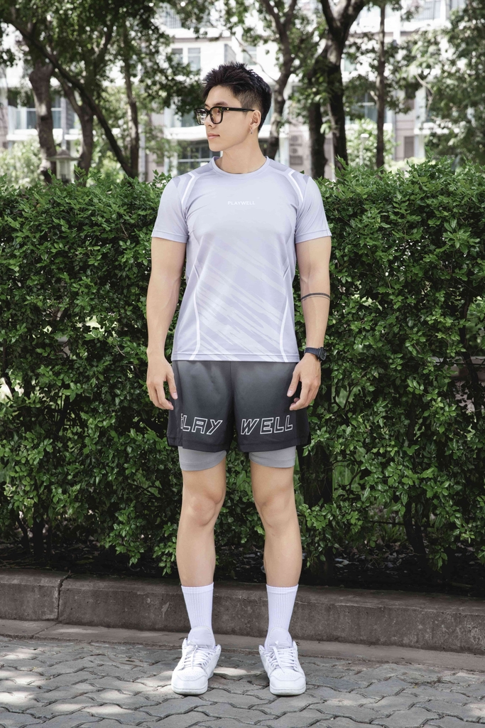 Quần short nam Playwell Ombre 10241