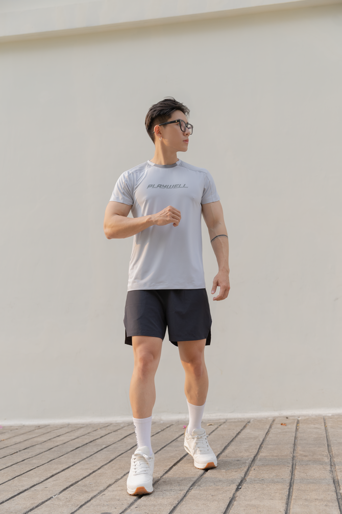 Quần Short Thể Thao Playwell EasyFit Pro Đai Mềm Không Viền, Thoải Mái Vận Động S0125