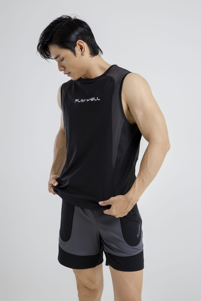 Áo ba lỗ Playwell Arrow Mesh 10243