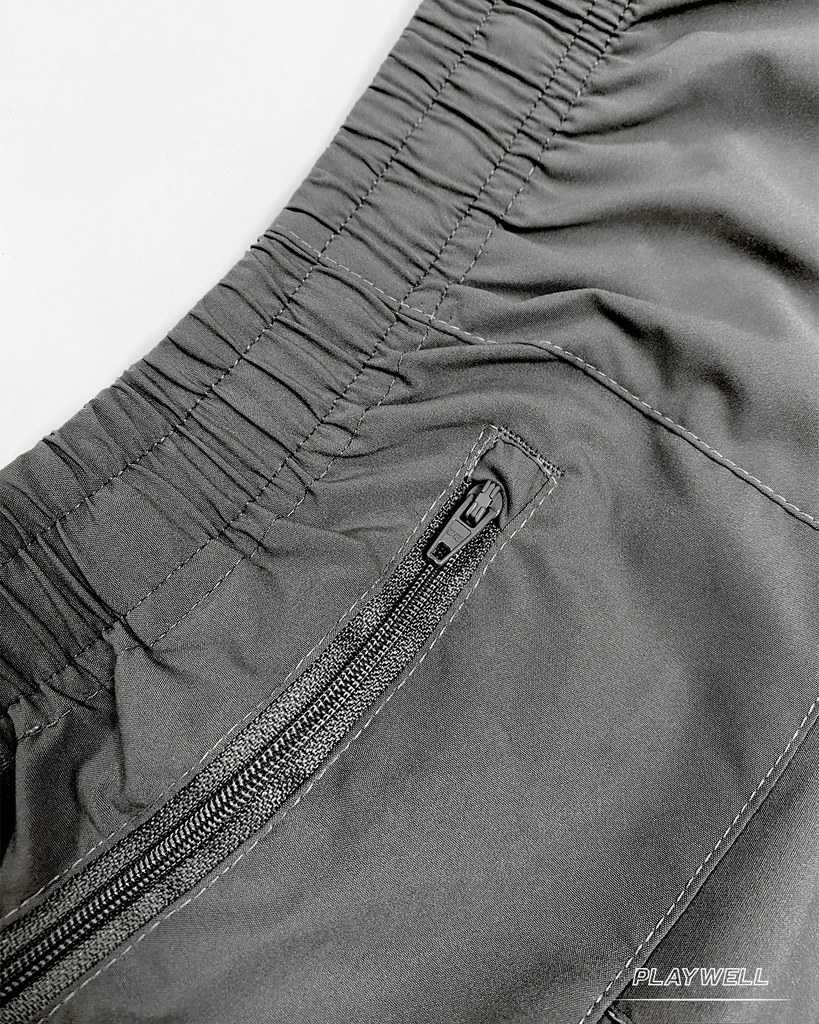Quần Short thể thao nam MultiPocket Zip PWS1226 túi khóa kéo, thoải mái vận động, gym, chạy bộ