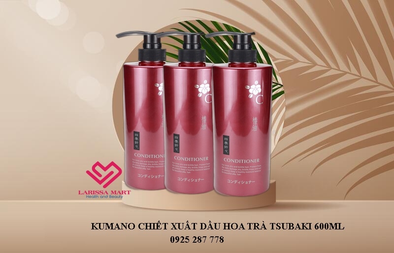 Dầu xả chiết xuất từ dầu hoa trà Tsubaki Kumano 600ml