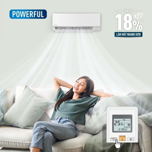 Điều Hòa Panasonic 1 Chiều inverter 18.000 BTU RU18CKH 8D