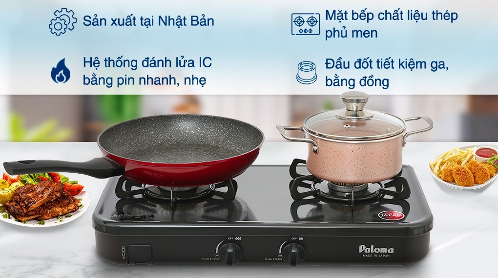 Bếp ga đôi Paloma PA J51CE