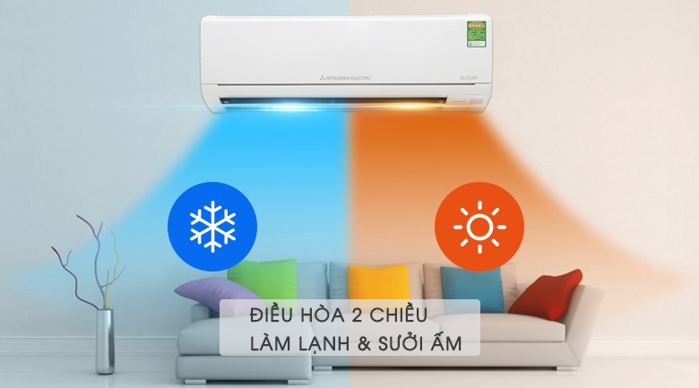 Điều Hòa Mitsubishi Electric 2 Chiều inverter 9.000 BTU MSZ HL25 VA