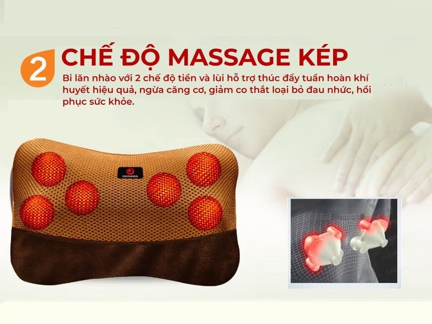 Gối massage hồng ngoại Okinawa OS01