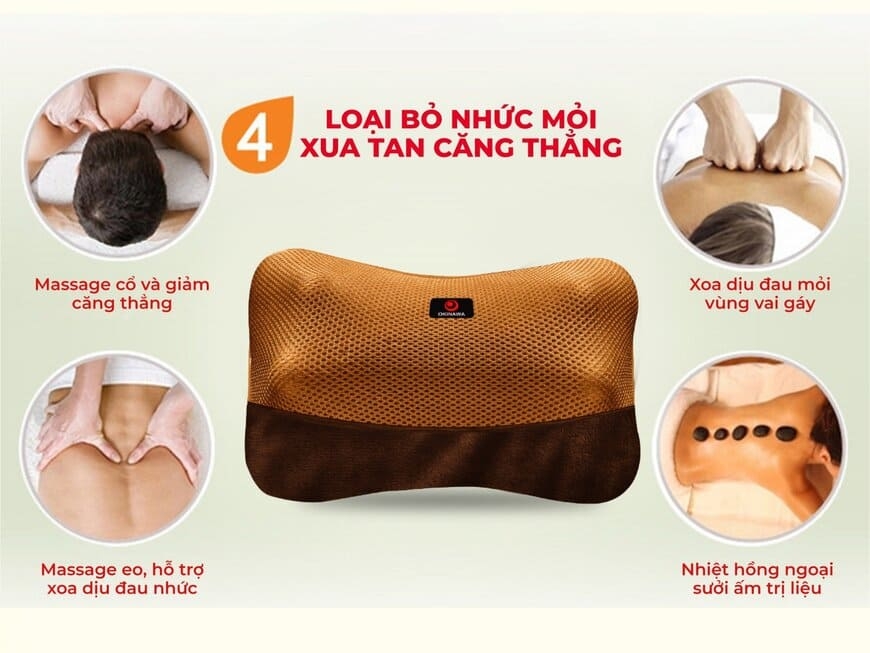 Gối massage hồng ngoại Okinawa OS01
