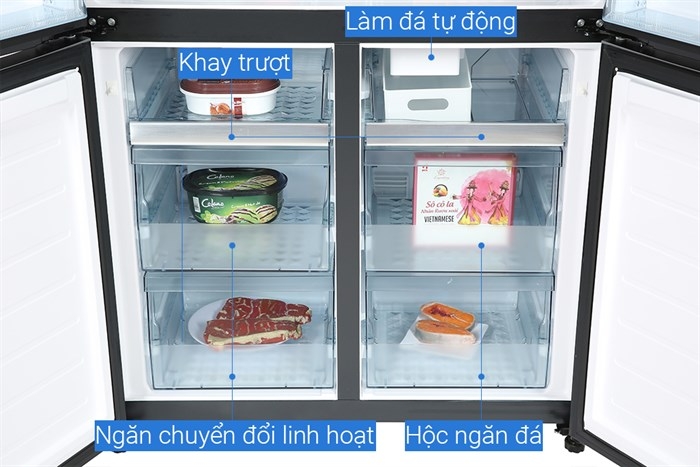 Tủ lạnh Hitachi Inverter 569 lít Multi Door RWB 640PGV1 GMG