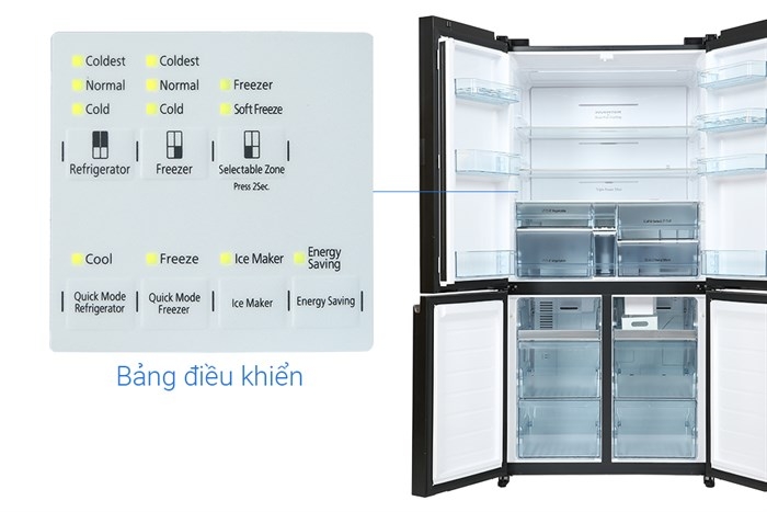 Tủ lạnh Hitachi Inverter 569 lít Multi Door RWB 640PGV1 GMG