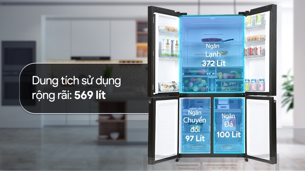 Tủ lạnh Hitachi Inverter 569 lít Multi Door RWB 640PGV1 GMG