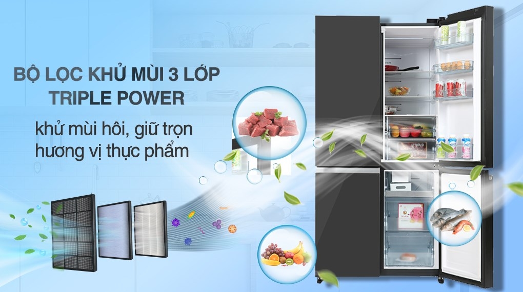 Tủ lạnh Hitachi Inverter 569 lít Multi Door RWB 640PGV1 GMG