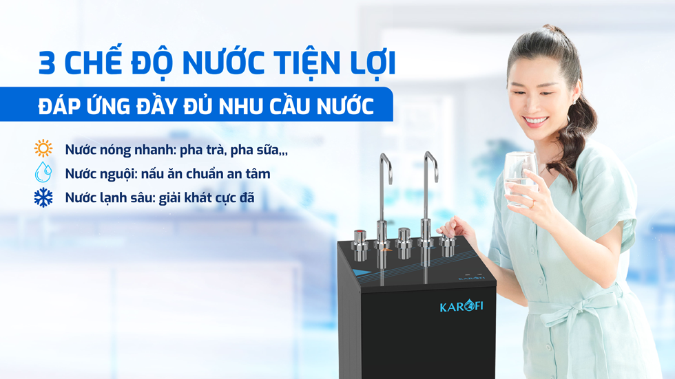 Máy lọc nước Karofi nóng lạnh nguội KAD L68