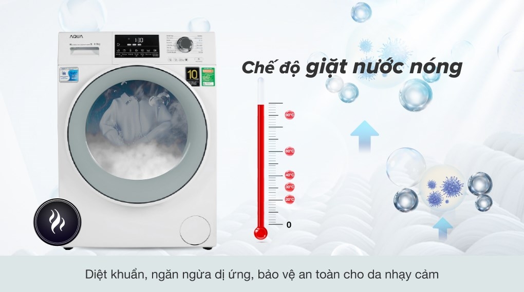 Máy giặt Aqua Inverter 8,5 kg AQD D850 E.W