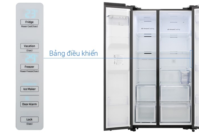 Tủ lạnh Samsung Inverter 635 lít Side By Side RS 64R53012C/SV