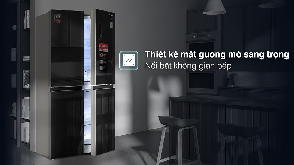 Tủ lạnh Sharp Inverter 401 lít Multi Door SJFXP 480VGBK