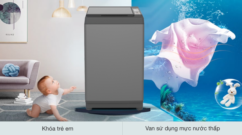 Máy giặt Aqua Inverter 9 kg AQW S90CT.S