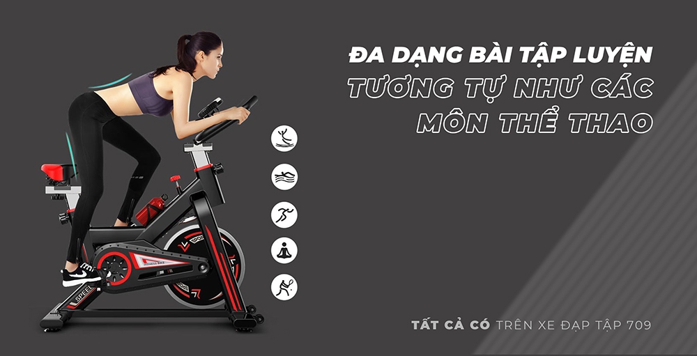 XE ĐẠP TẬP THỂ DỤC ĐA NĂNG 709