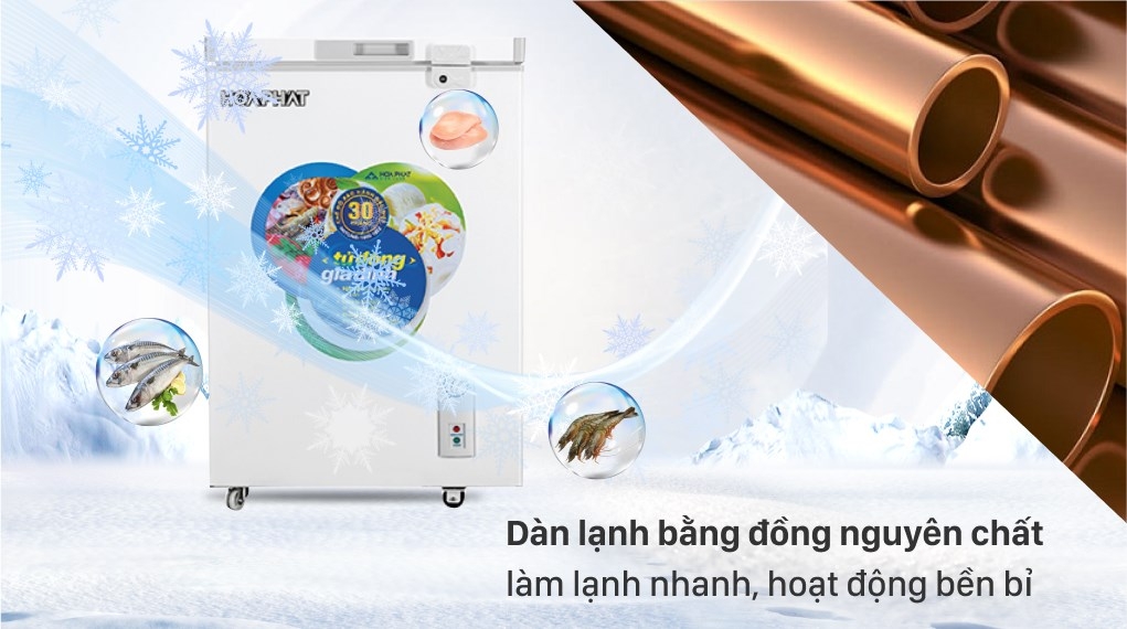 Tủ đông Hòa Phát 1 Ngăn Đông 107 lít HCF 106S1Đ