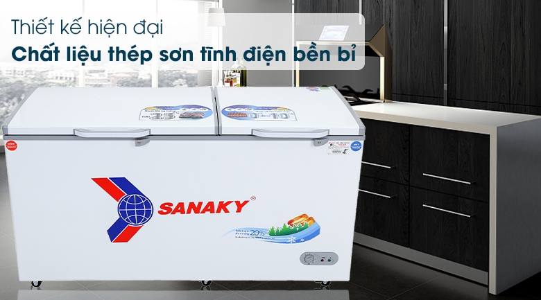 Tủ đông Sanaky 2 Ngăn Đông Mát 485 lít VH-6699W1