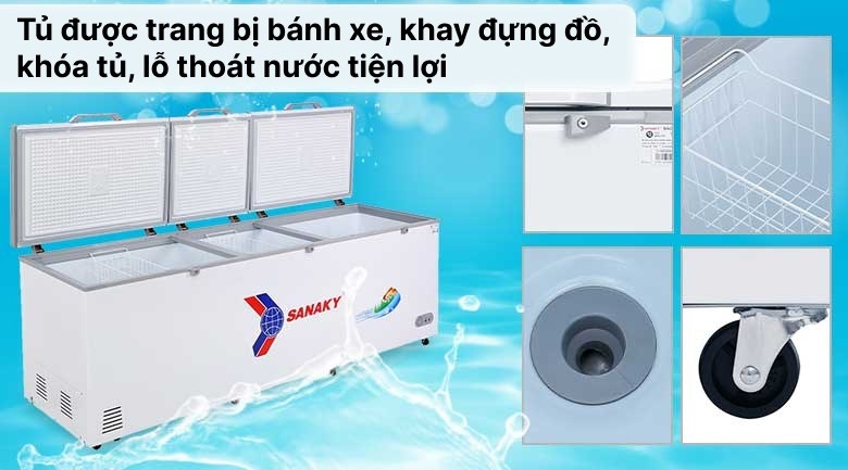 Tủ đông Sanaky 1 Ngăn Đông 1144 lít VH 1399HY