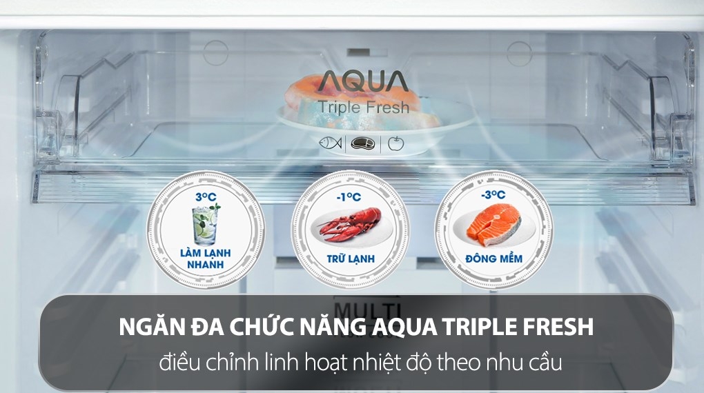 Tủ lạnh Aqua Inverter 318 lít AQR T369FA (WBS)