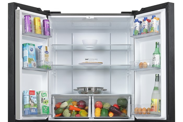 Tủ lạnh Aqua Inverter 469 lít Multi Door AQR M536XA(GB)