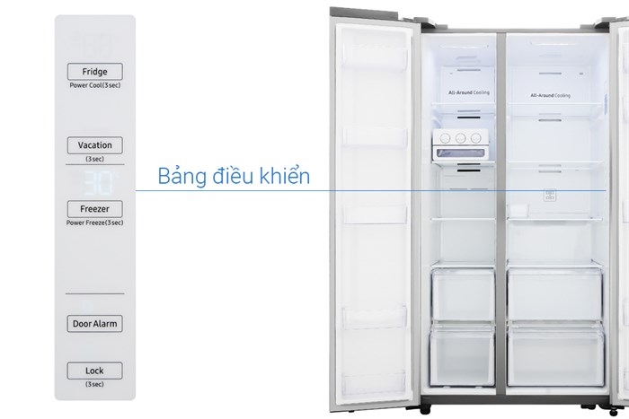 Tủ lạnh Samsung Inverter 655 lít Side By Side RS 62R5001M9/SV
