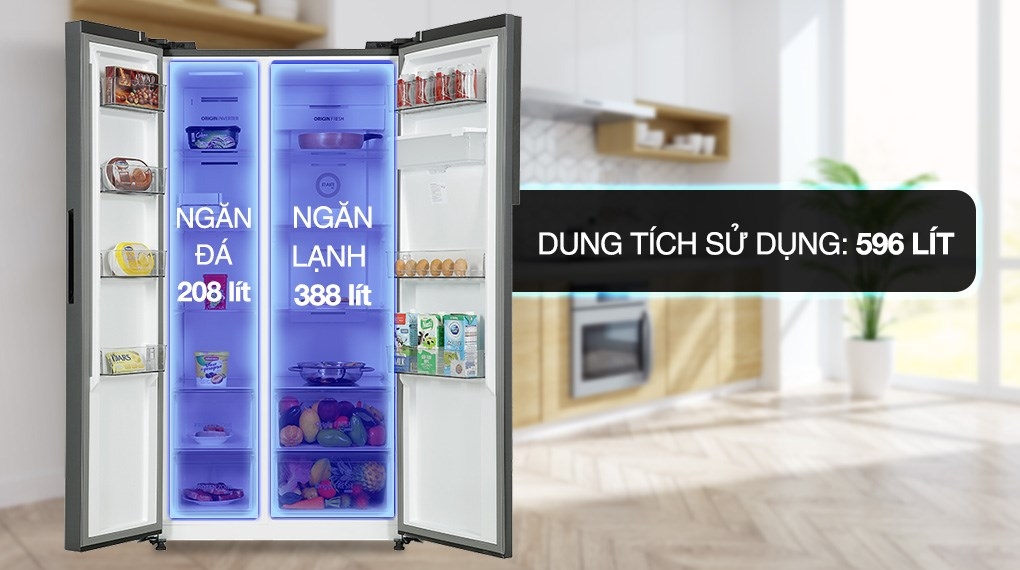 Tủ lạnh Toshiba Inverter 596 lít Side By Side GRRS 775WI PMV(06) MG