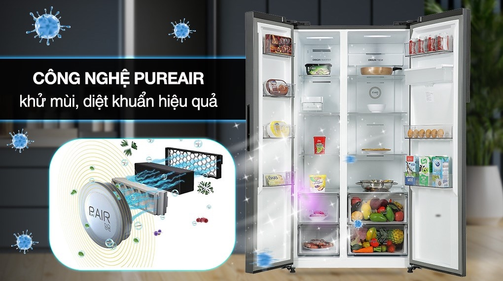 Tủ lạnh Toshiba Inverter 596 lít Side By Side GRRS 775WI PMV(06) MG