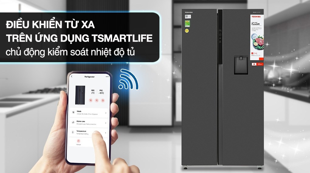 Tủ lạnh Toshiba Inverter 596 lít Side By Side GRRS 775WI PMV(06) MG