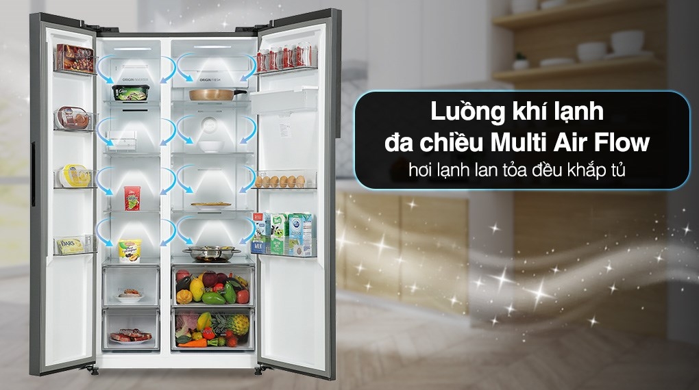 Tủ lạnh Toshiba Inverter 596 lít Side By Side GRRS 775WI PMV(06) MG