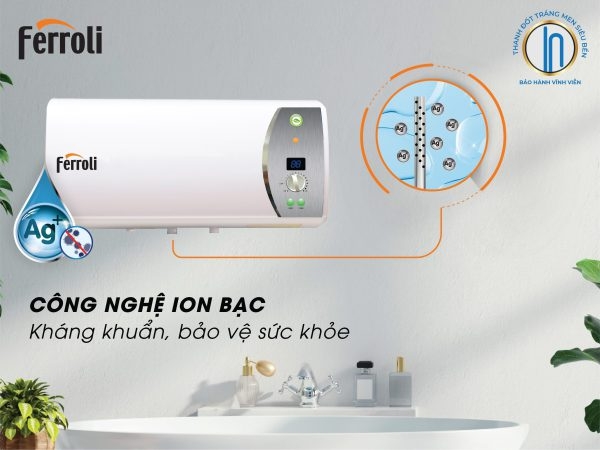Bình Nóng Lạnh Ferroli 30 lít 2500W Verdi 30AG+