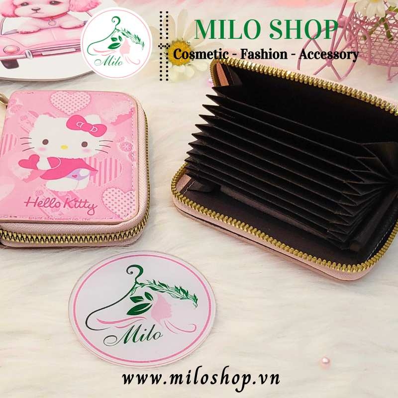 Ví ngắn cầm tay họa tiết Hello Kitty