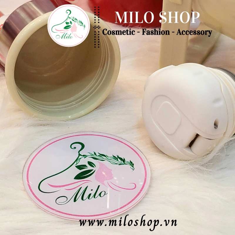 Bình giữ nhiệt có quai xách và dây đeo Coffee Cup - 1200ml (màu trắng + đỏ)