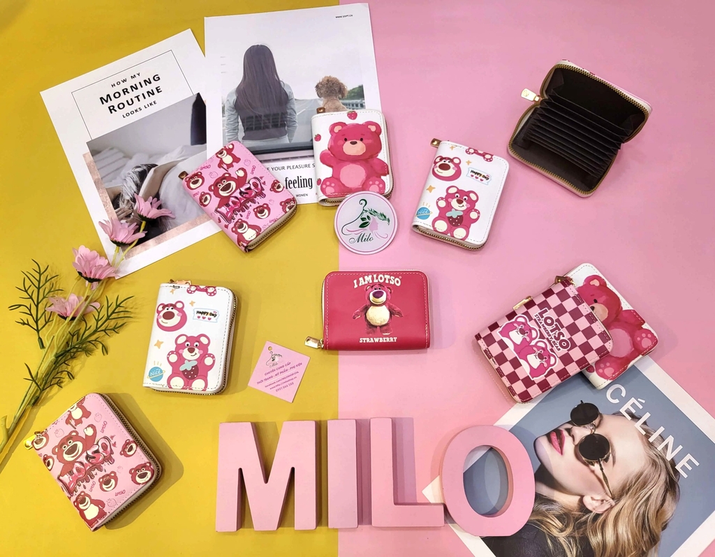 Ví ngắn cầm tay gấu Lotso nhiều mẫu cute