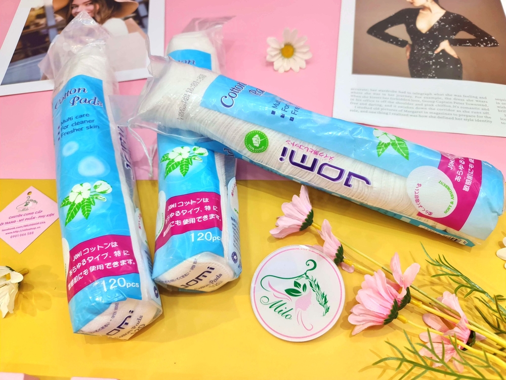 Bông tẩy trang Jomi Cotton Pads (Nhật Bản) - 120 miếng