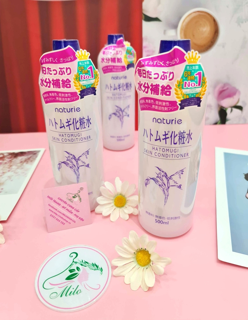 Nước hoa hồng Hatomugi Naturie Skin Conditioner - 500ml