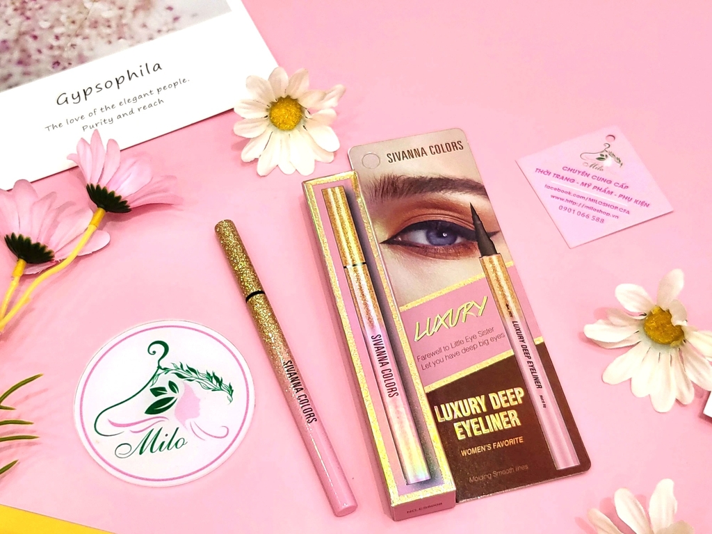 Bút kẻ mắt Sivanna Colors Luxury Deep Eyeliner (hồng)