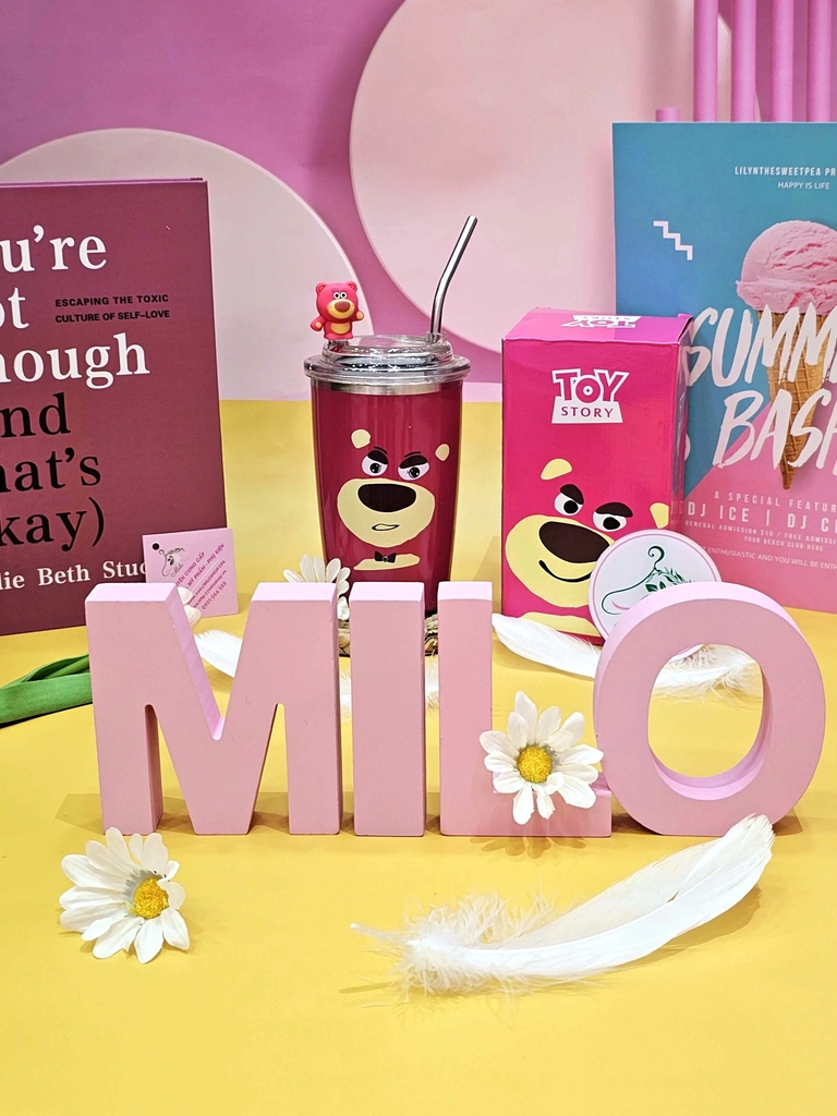 Ly giữ nhiệt gấu dâu Lotso - Toy Story 450ml