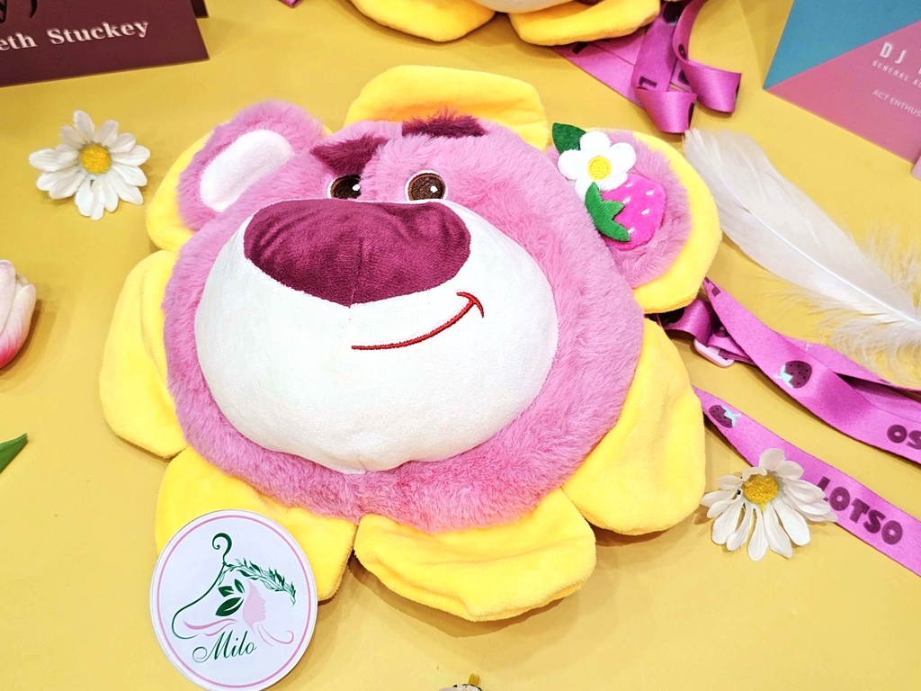 Túi xách đeo chéo gấu dâu Lotso bông hoa hướng dương