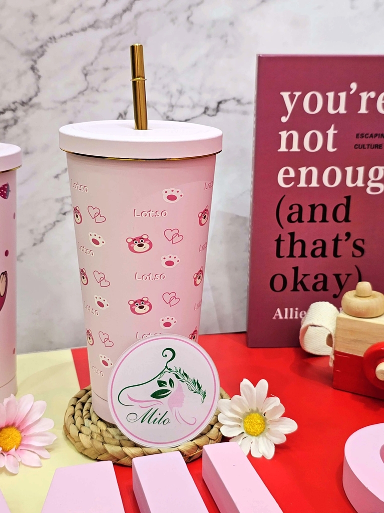 Ly giữ nhiệt gấu dâu Lotso - 750ml (Thái Lan)