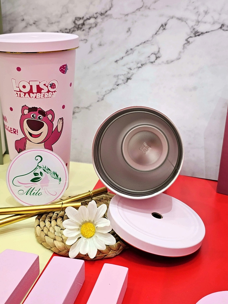 Ly giữ nhiệt gấu dâu Lotso - 750ml (Thái Lan)