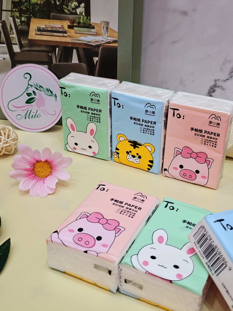 Khăn giấy khô mini hoạt hình cute (gói lẻ)