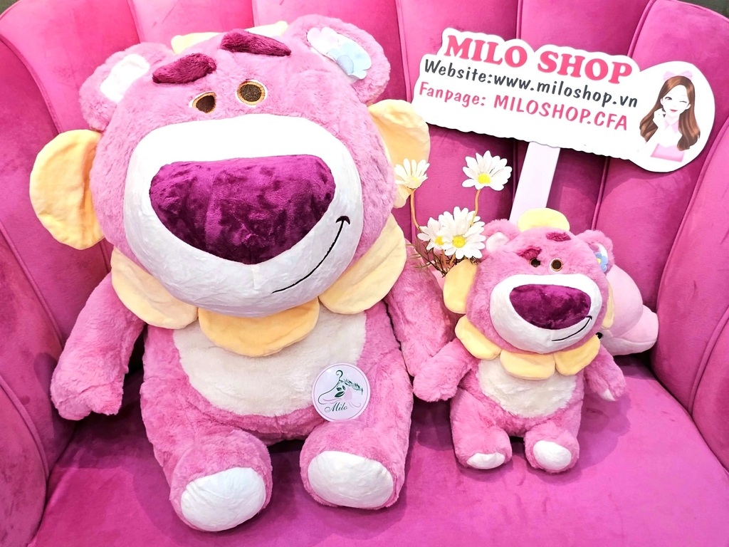 Gấu bông Lotso bông hoa cao cấp (hàng Quảng Châu)