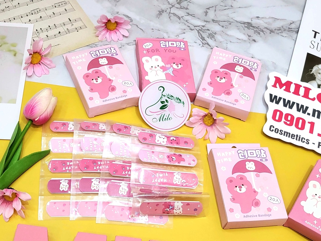 Băng cá nhân gấu gấu Lotso (hộp 20 miếng)