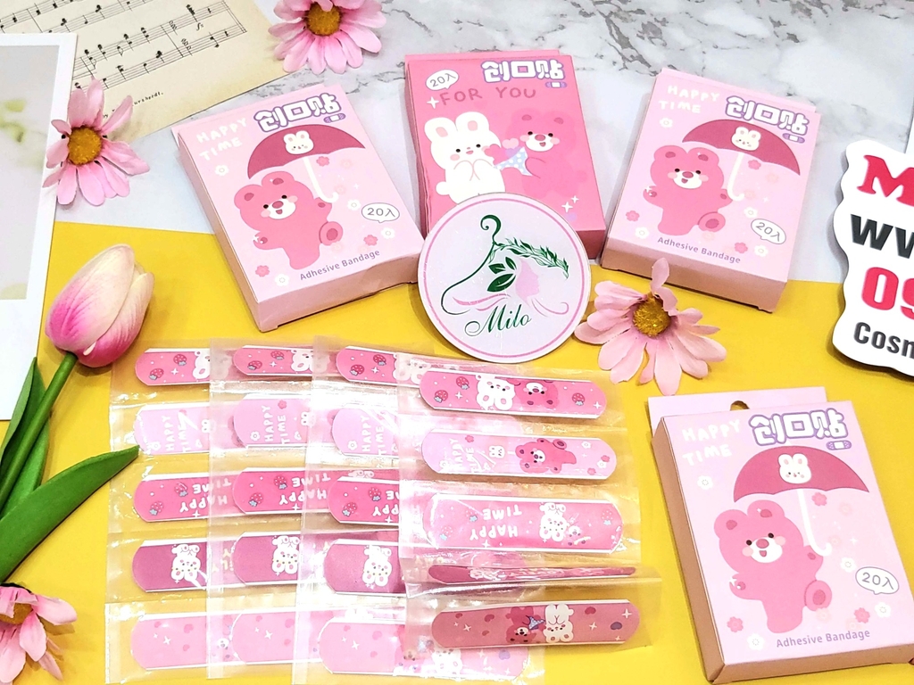 Băng cá nhân gấu gấu Lotso (hộp 20 miếng)