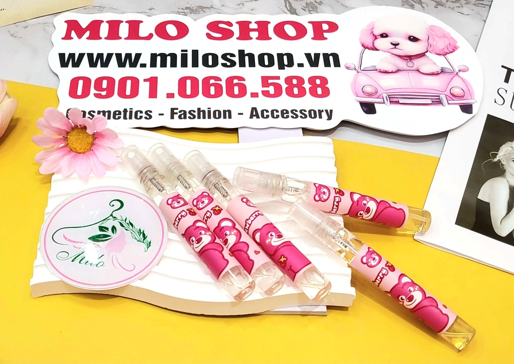 Nước hoa gấu dâu Lotso Bath & Body mini - 10ml